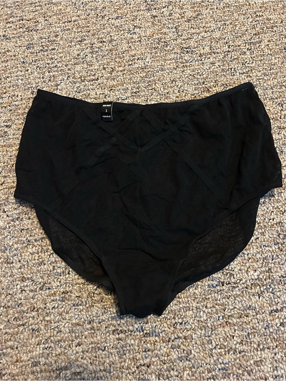 torrid Black High-Waist Seam Detail Full Brief